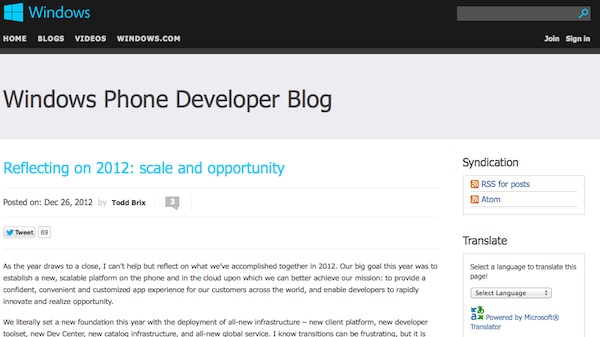 Windows Phone Developer Blog
