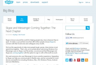 「Messenger」の廃止は4月8日から順次開始。「Skype」への移行を促す