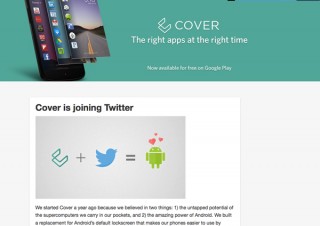 Twitter、Android向けロック画面アプリのCover買収