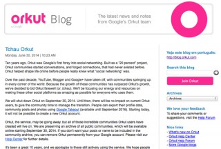 Googleが初のSNS「Orkut」を9/30に閉鎖へ