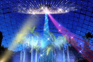 フラワーパークで光の演出を楽しめる「フラワーイルミネーション in とっとり花回廊」
