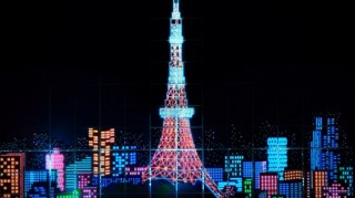 無印良品の3万7968本のカラーペンを積み上げて東京を表現した「TOKYO PEN PIXEL」