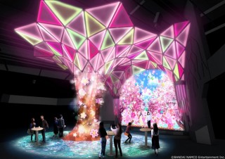 「VR ZONE SHINJUKU」の共有スペースで近未来の花見を体験できる演出がスタート