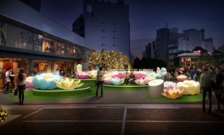 花の装飾やフォトスポットを楽しめる光のイベント「新宿テラスシティ イルミネーション'18－'19」