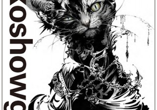 ダイナミックな白黒コントラストが特徴的な猫将軍の個展「NEKO」