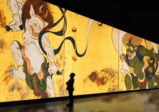 日本美術の数々の名作をデジタルアートとして再現した「巨大映像で迫る五大絵師」展