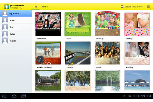 ソニー フォトムービーを作れるandroidタブレット用アプリ Photo Movie Creator Hd デザインってオモシロイ Mdn Design Interactive