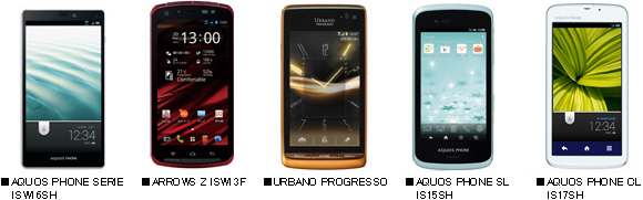 au スマートフォン　2012年夏モデル 5機種