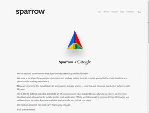 SparrowのWebサイト