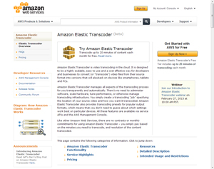 Amazon Elastic Transcoder 