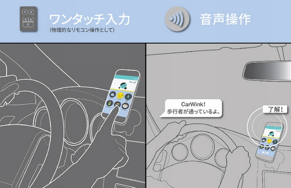 絵文字やテキストで後ろの車のドライバーにコミュニケーションが図れる Carwink デザインってオモシロイ Mdn Design Interactive